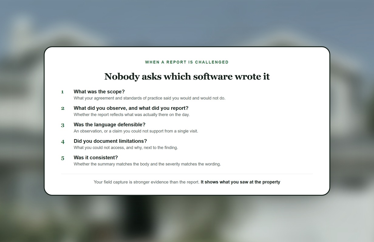 Does an AI-Written Inspection Report Hold Up in a Dispute?